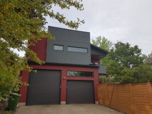 image of a modern home exterior painting project in Calgary | Hotshot Construction